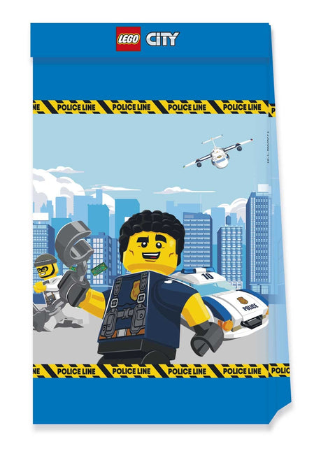 Sacchetti di condivisione Lego City di carta 4 pezzi