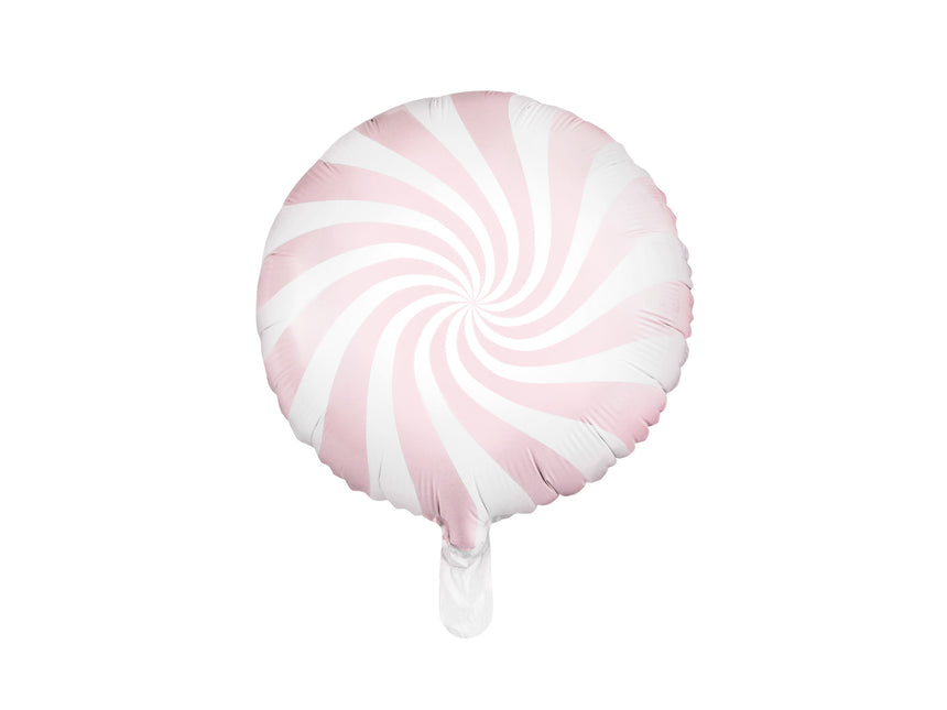 Palloncino ad elio rosa chiaro a spirale 45 cm vuoto