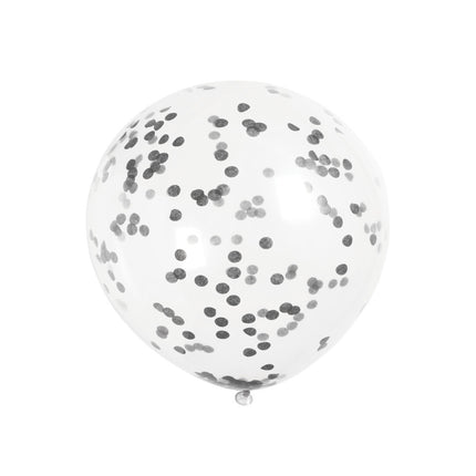 Palloncini a coriandoli neri 40cm 6pz