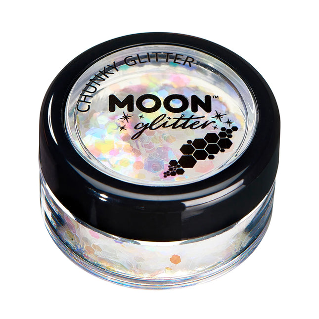 Moon Glitter Iridescent Chunky Glitter Bianco 3g