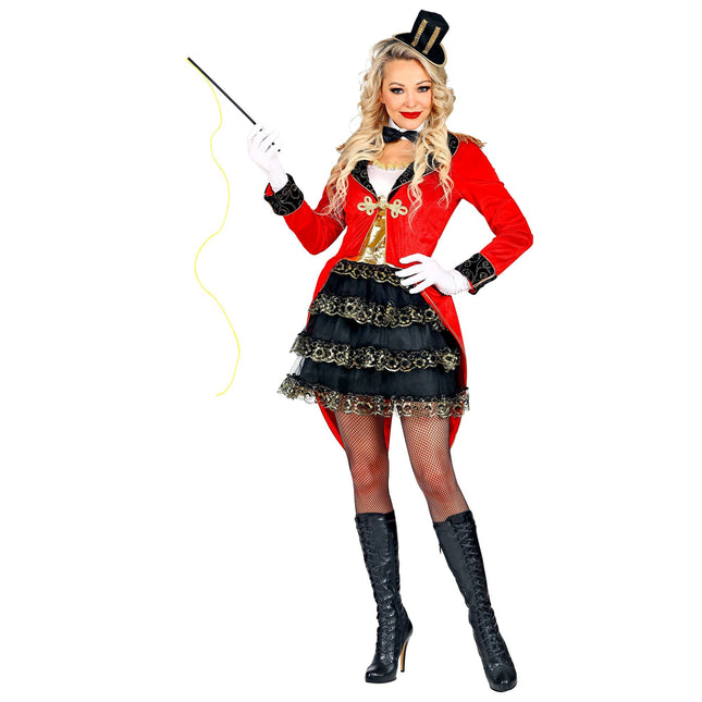 Costume da circo rosso nero donna