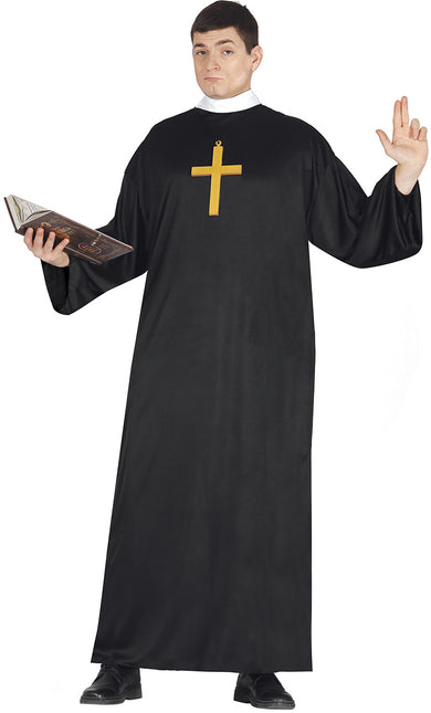 Costume da prete nero da uomo