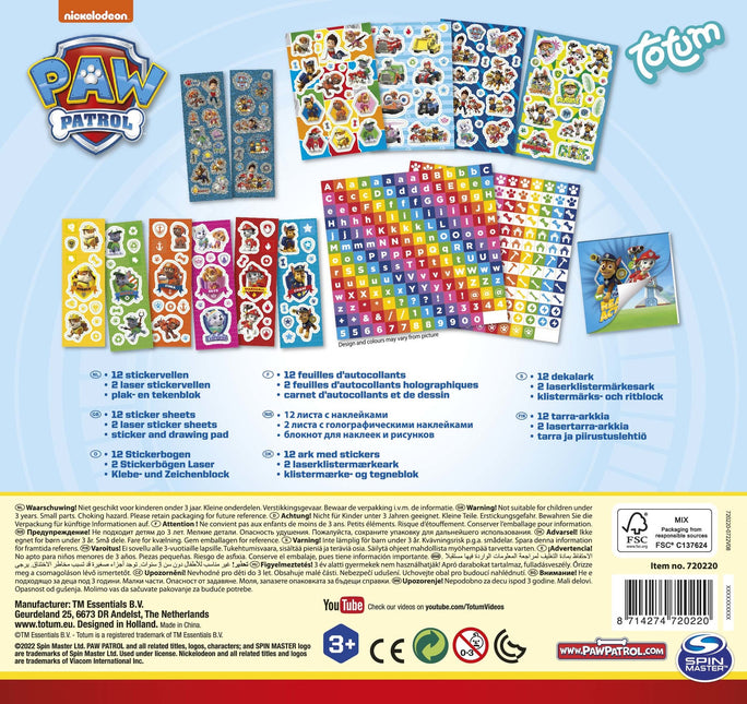 Set di adesivi Paw Patrol grande