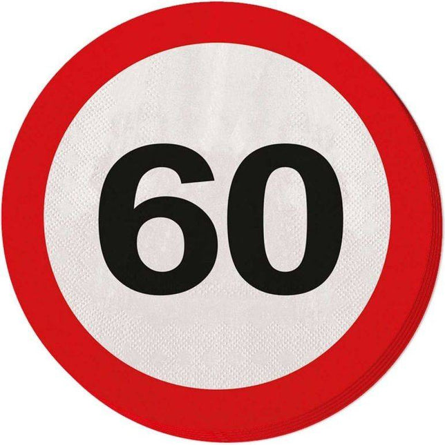 Tovaglioli 60 Years Traffic Sign 33cm 20pz