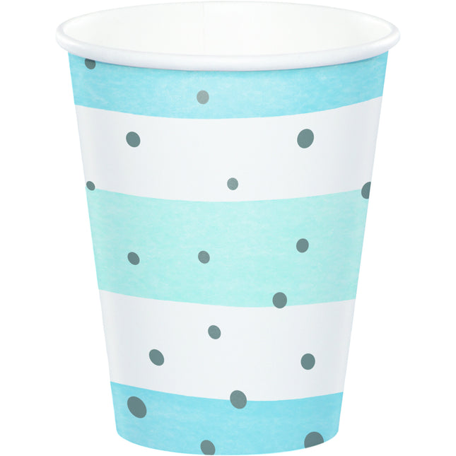 Tazze blu a pois 256ml 8pz