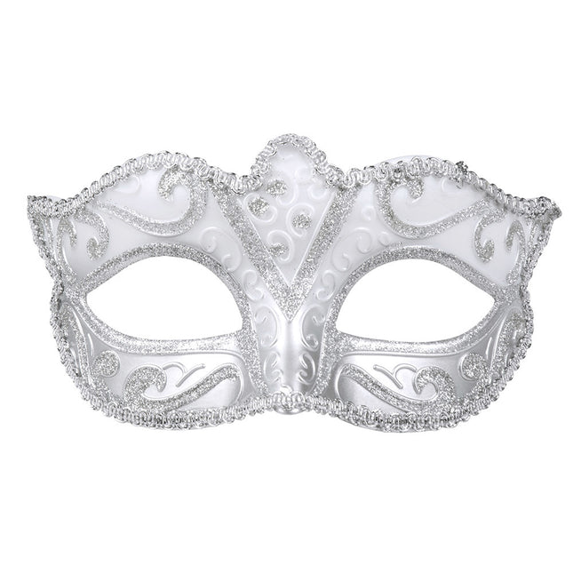 Maschera occhi Venezia Felina Argento