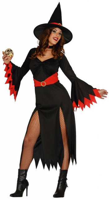 Costume Halloween Donna Strega Rosso