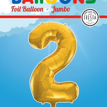 Pallone Foil Figura 2 Gold XL 86cm vuoto