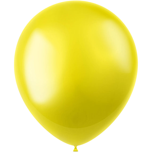 Palloncini gialli metallizzati Zesty Yellow 33cm 10pz