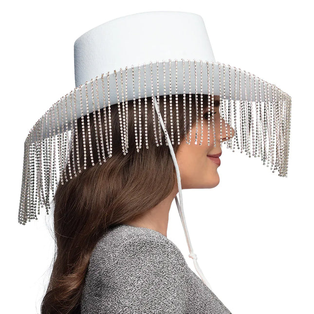 Cappello da cowgirl Showgirl bianco