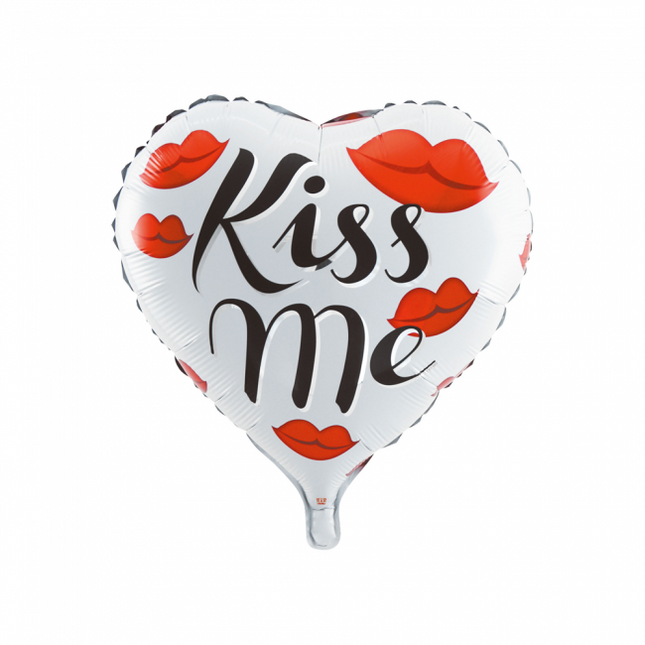 Palloncino ad elio Cuore Kiss Me 45 cm vuoto