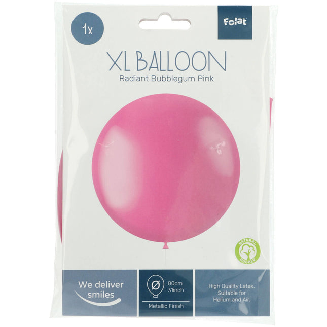 Palloncino rosa metallizzato Bubblegum Pink 80 cm