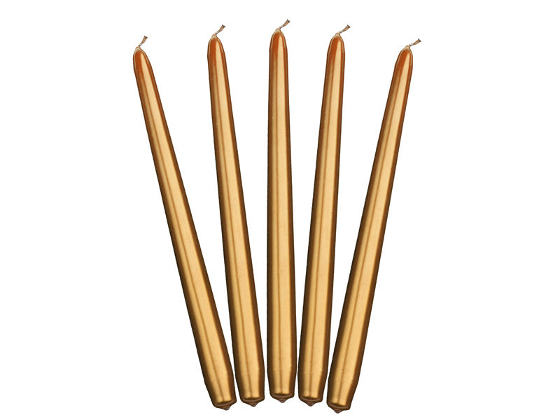 Candele Oro Metallizzato 29cm 10pz