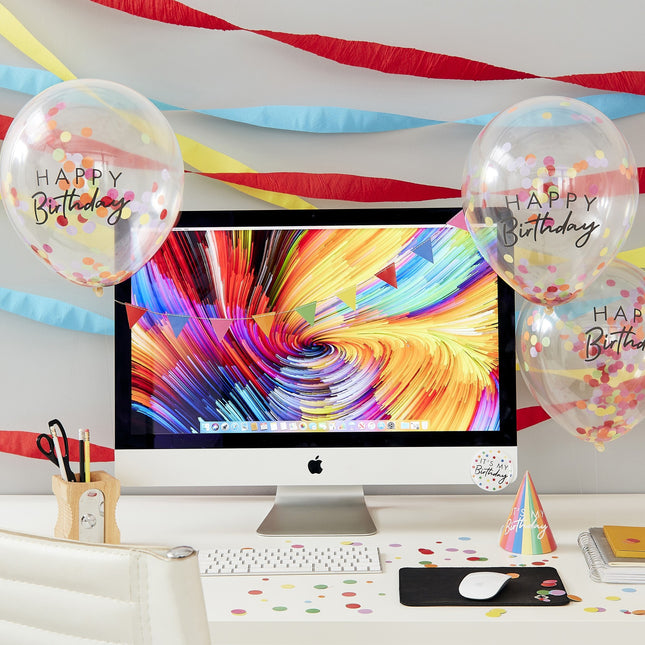 Set di decorazioni da tavola Happy Birthday 7 pezzi