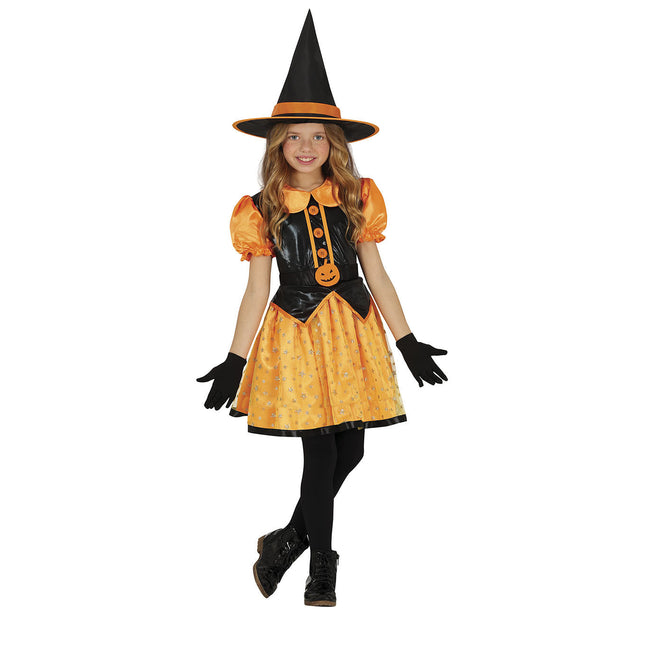 Costume di Halloween da strega ragazza Glitter