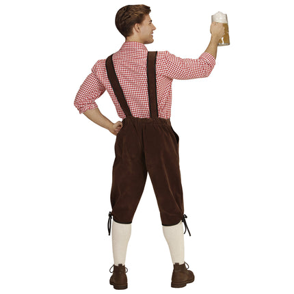 Lederhosen Oktoberfest Uomo Marrone