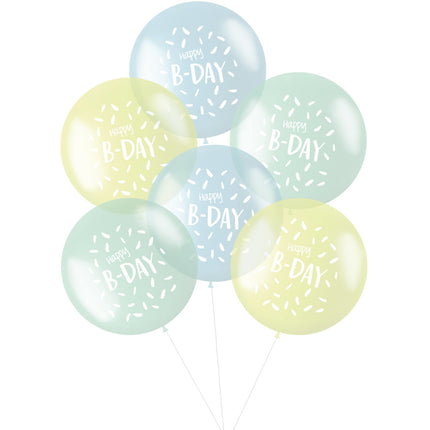 Palloncini Happy B-Day 48cm 6pz