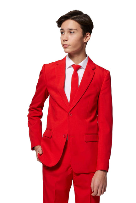 Ragazzo con tuta rossa adolescente OppoSuits