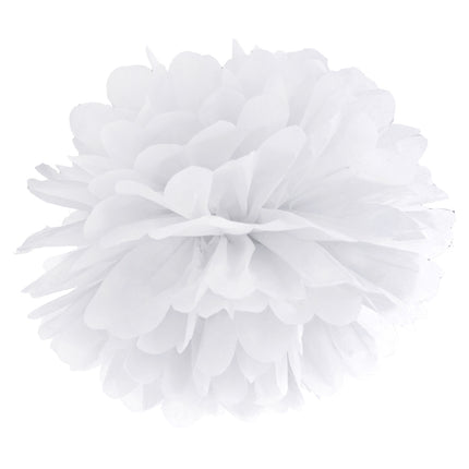 Pompon bianco 35 cm