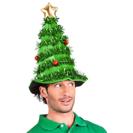 Albero di Natale con cappello di Babbo Natale