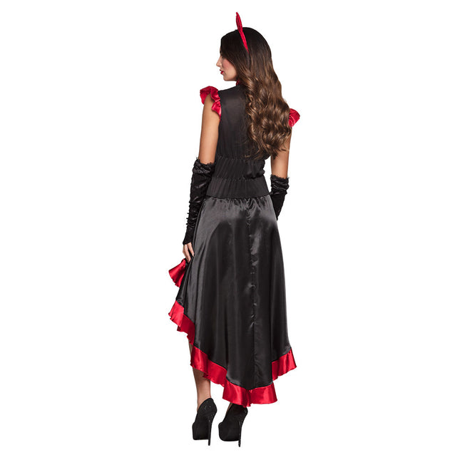 Costume da diavolo di Halloween nero rosso