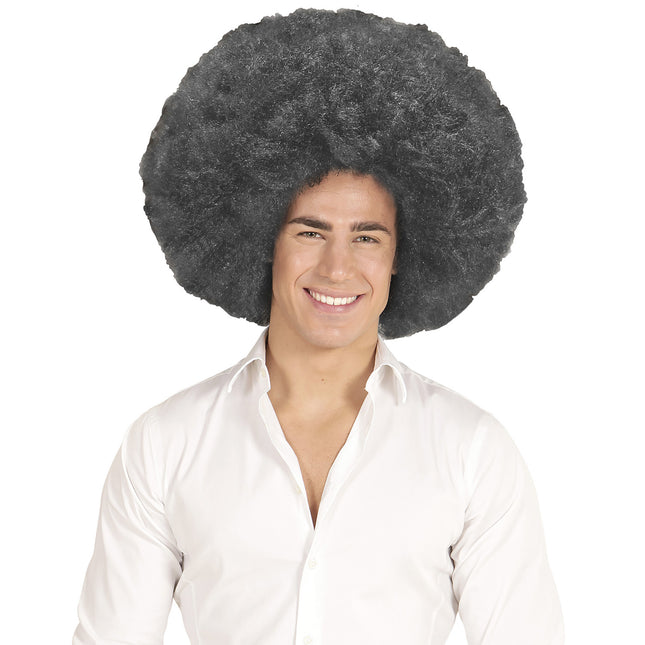 Parrucca nera afro extra large