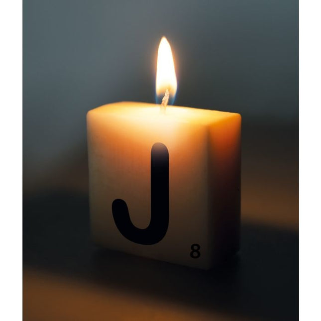 Candela a forma di lettera J 4 cm