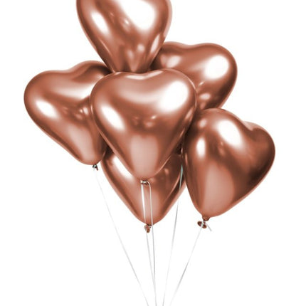 Palloncini a cuore in rame 30cm 6pz