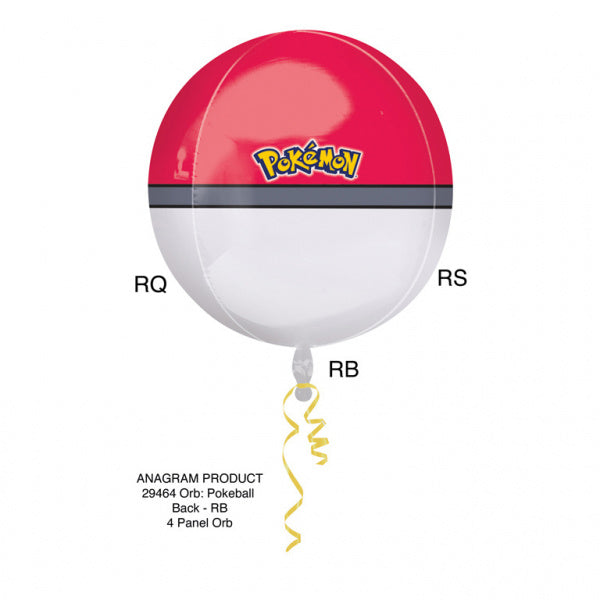 Palloncino ad elio Pokemon Pokeball 40 cm vuoto