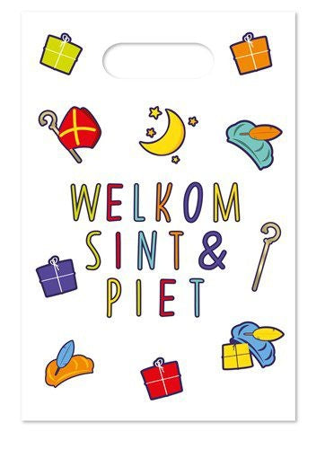 Sacchetti per feste Welcome Sint & Pieten 6 pezzi