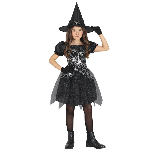 Costume da strega di Halloween per ragazza, argento