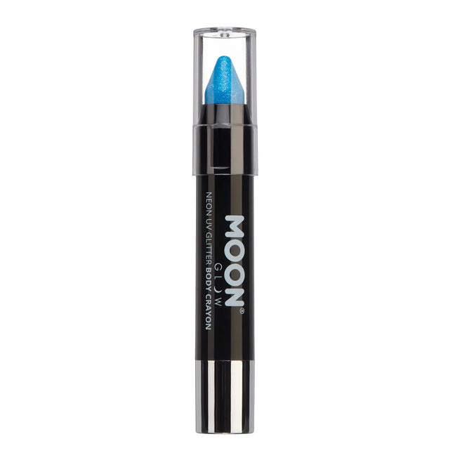 Moon Glow Neon UV Glitter Body Crayons Blu 3.2g