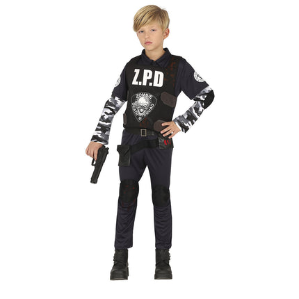 Costume di Halloween da poliziotto zombie bambino