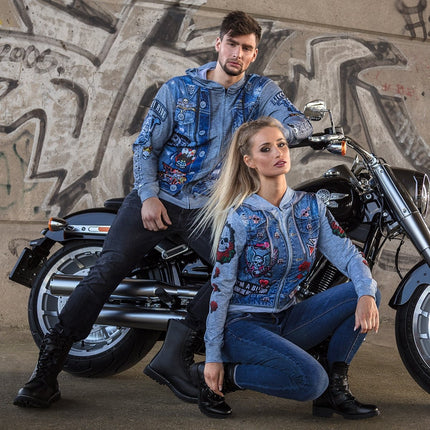 Camicia Uomo Biker Foto Realistica