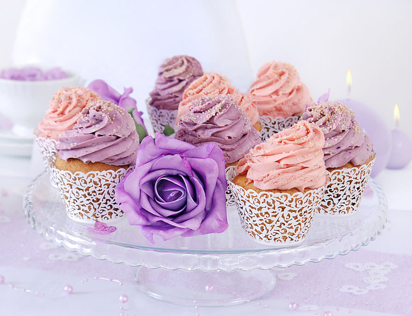 Stampi per cupcake bianchi 8,5 cm 10 pezzi