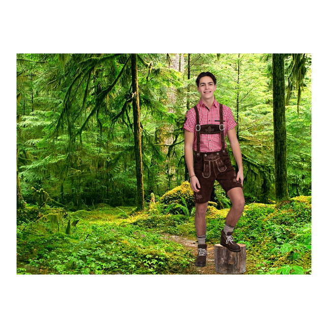 Lederhosen corto marrone