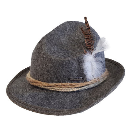 Cappello Oktoberfest Tiroler in feltro grigio