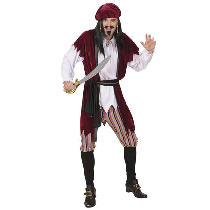 Abito da pirata Bordeaux Red Uomo