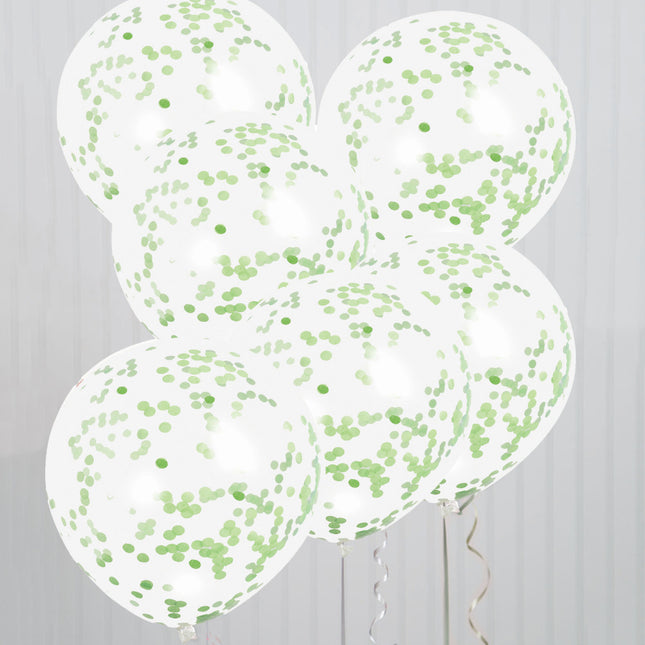 Palloncini Confertti Verde Lime 40cm 6 pezzi