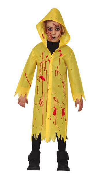 Costume di Halloween da bambino impermeabile insanguinato