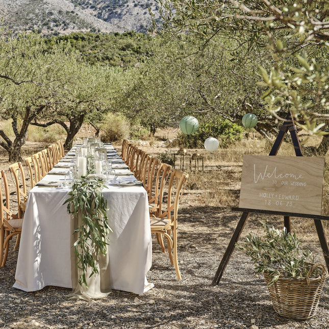 Decorazione da tavolo Just Married in legno 7cm