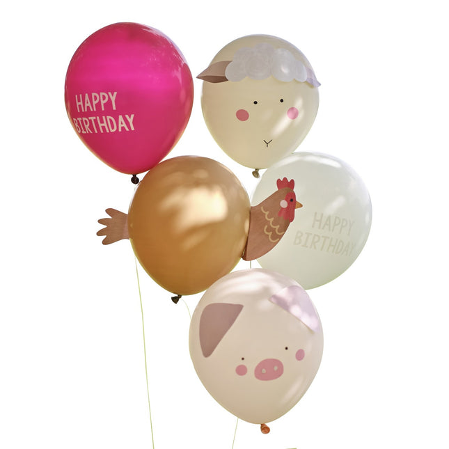 Palloncini Happy Birthday 30cm 5pz