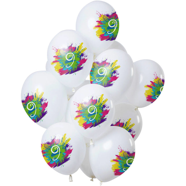 Palloncini festa 9 anni 30cm 12pz