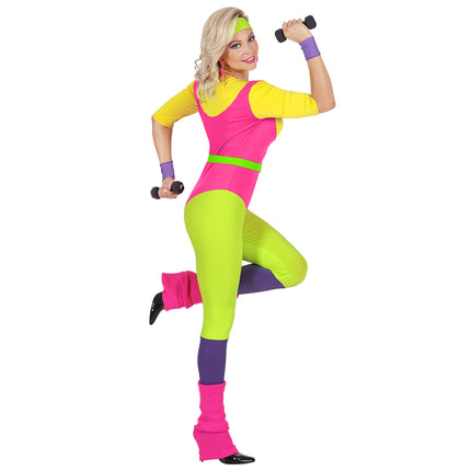 Costume da aerobica donna colorato