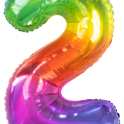 Palloncino Foil Figura 2 Rainbow XL 81cm vuoto