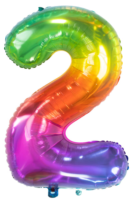 Palloncino Foil Figura 2 Rainbow XL 81cm vuoto