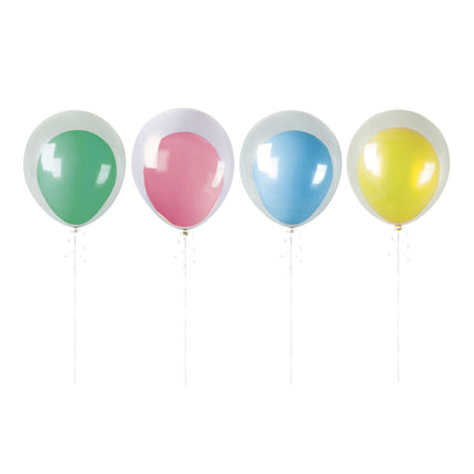 Set di palloncini colorati a doppio strato