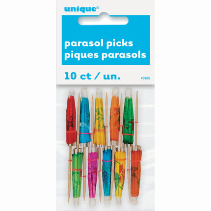 Bastoncini da cocktail Parasole 10,2cm 10pz