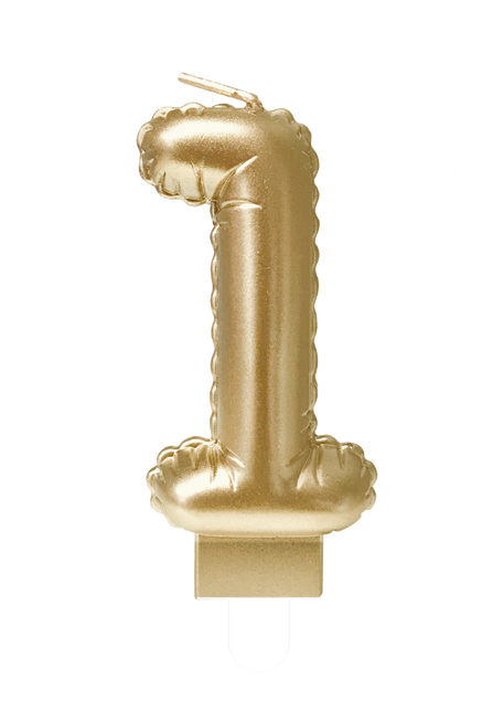 Palloncino a candela in foil oro 1 10cm