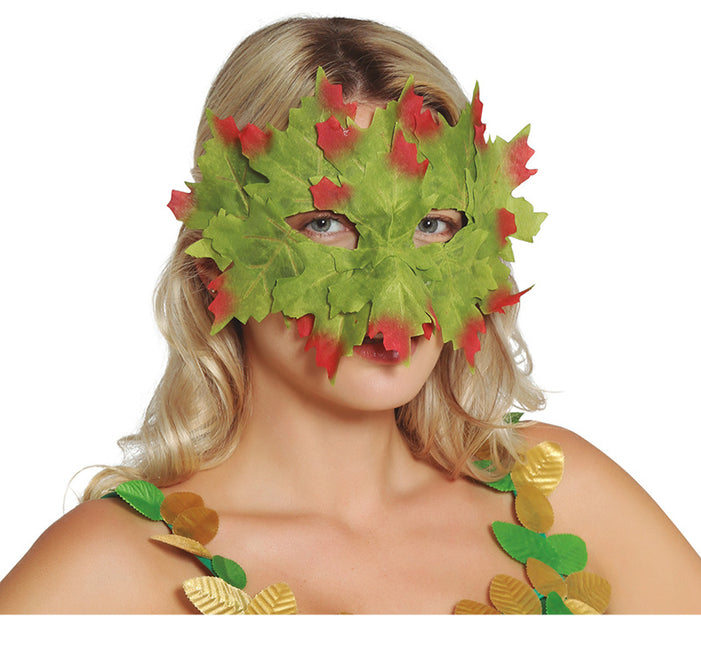 Maschera di foglie verde